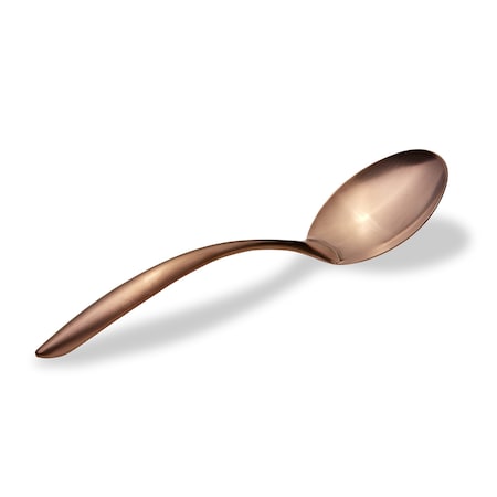 Bon Chef Ez Use Banquet Solid Serving Spoon W/Holl Coolhandle 9-3/4" - Rose Gold Matte 9463RGM